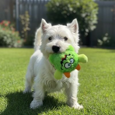 Jouet pour chien​ vert chien sur la pelouse