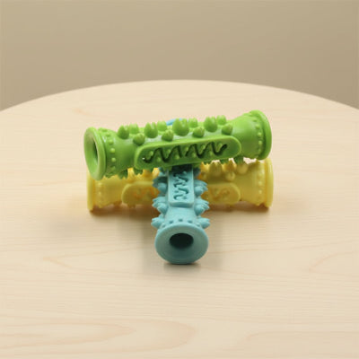 Jouet pour chien vert jaune bleu