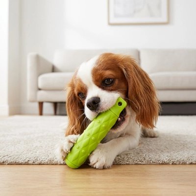 Jouet pour chien​ vert salon