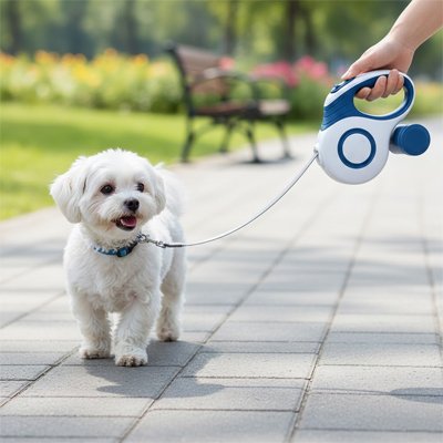 Laisse chien solide Rétractable Confort bleu