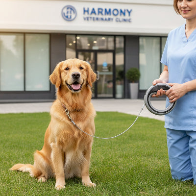 laisse longe pour chien gris maitre clinique