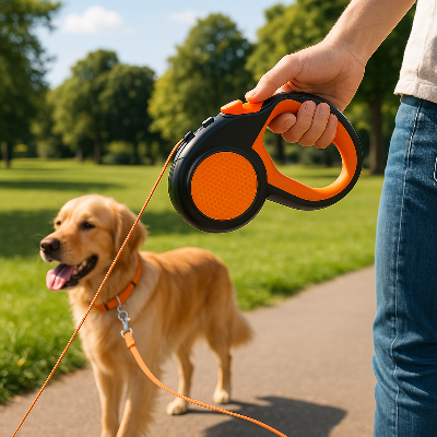 longe pour chien orange parc maitre