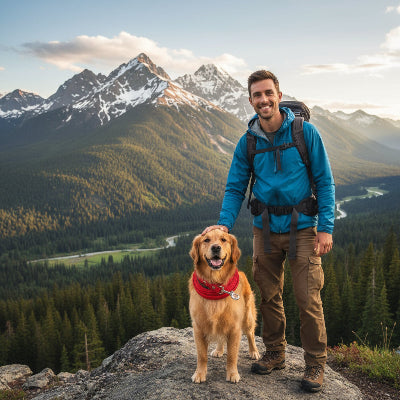 longe pour chien rouge montagne maitre