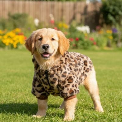 Manteau Chien marron parfait dans une cour soleil 