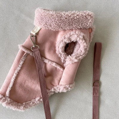 manteau chien rose chaud confortable