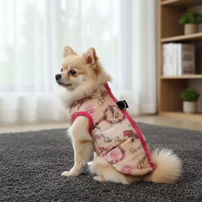 Manteau Chien rouge assis sur le tapis dans un bureau