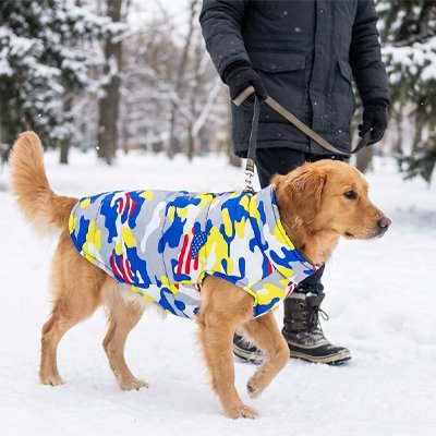 manteau pas cher pour chien chaud et durable Camouflage