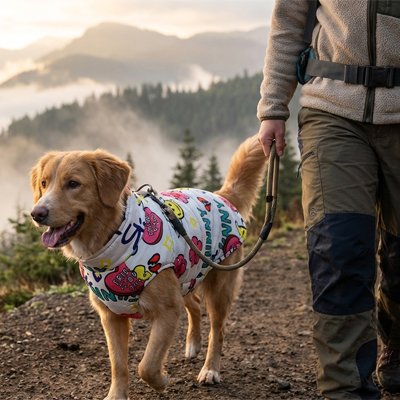 Manteau pas cher pour chien chaud et durable blanc sur la montagne maitre