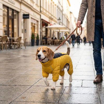 manteau pas cher pour chien chaud et irresistible jaune au centre ville maitre