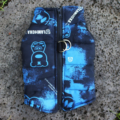 manteau pas cher pour chien hiverprotect bleu