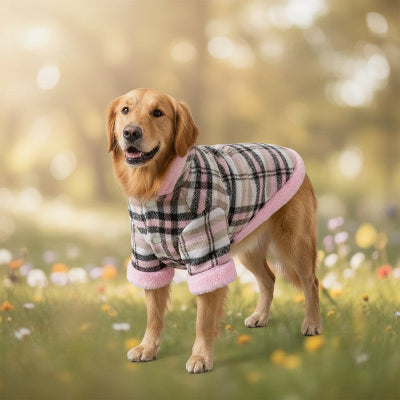 manteaux pour chien rose au chaud soleil