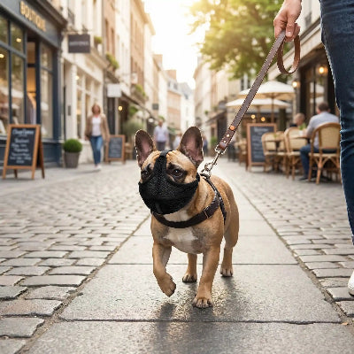 muselière bouledogue francais confort et fierte balade