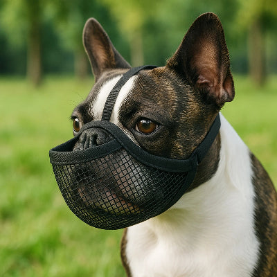 museliere bouledogue liberte et respirante noir ajustable