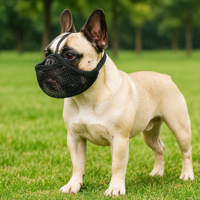 museliere bouledogue liberte et respirante petit chien