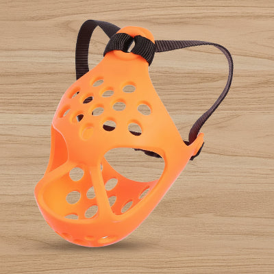 museliere bouledogue silicone adapte orange