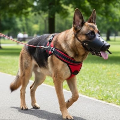 Muselière chiot securise force chien se balade parc