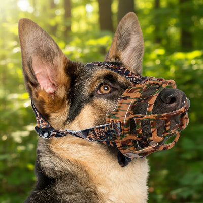 muselière pour chiot silicone et bienveillante Camouflage 