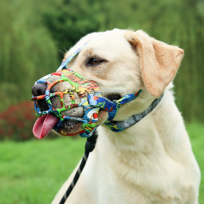muselière pour chiot silicone et bienveillante graffiti arbre