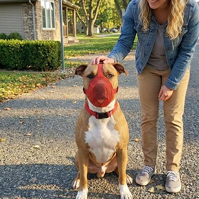 Muselière pour petit chien respirant antistress maitre a cote