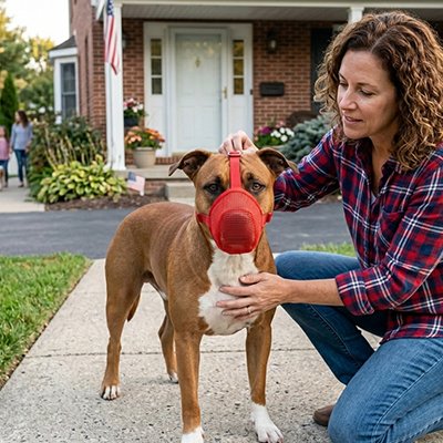 Muselière pour petit chien respirant antistress maitre