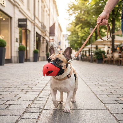 muselière yorkshire silicone promenades rassurantes petit chien balade au centre ville 