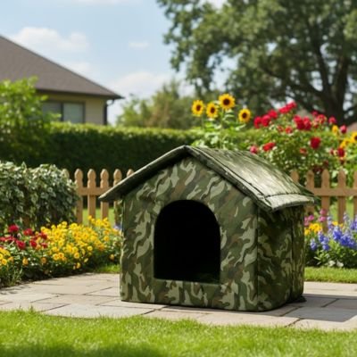 Niche pour Chien extérieur résistante intempéries dans la cour
