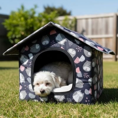 Niche pour Chien extérieur sécurité absolue chien couché 