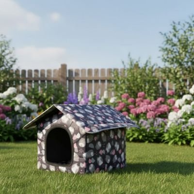 Niche pour chien extérieur sécurité absolue fleur