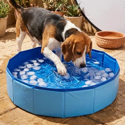 Piscine pour Chien s amuse dans l eau