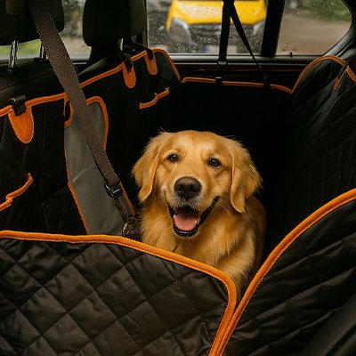 Protection chien voiture chien assis est en sécurité 