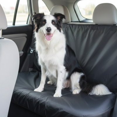 Protection chien voiture chien noir et blanc