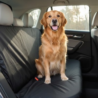 Protection chien voiture noir chien assis résistant 