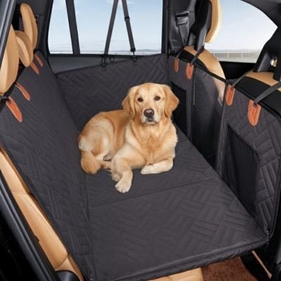 Protection voiture chien​ couché dans sur la chaise au dos conducteur 