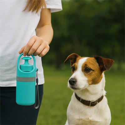 Ramasse crotte chien​ hygienique chien a cote de son maitre ramasse crotte
