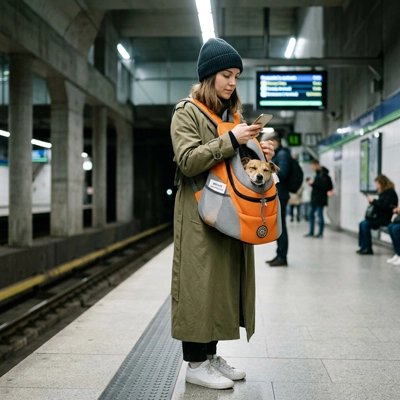 Sac a dos chien en avant maître 