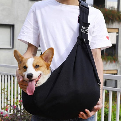 Sac  a dos chien transport confortable noir maitre