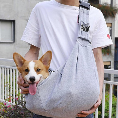 Sac a dos chien transport confortable gris maitre
