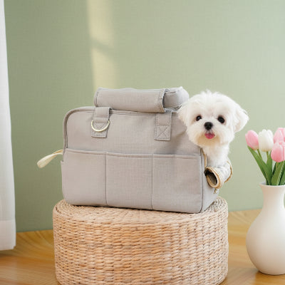 Sac a dos chiens gris 