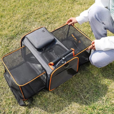 Sac a dos pour chien liberte orange maitre