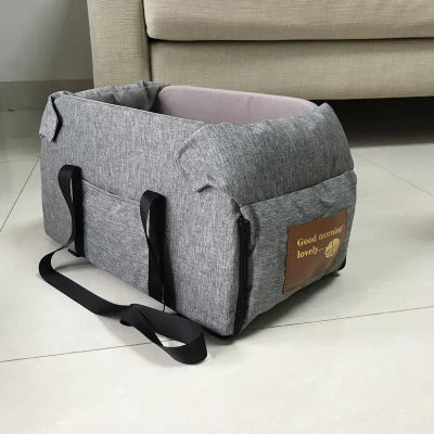 sac a dos pour chien voyage sécurisant  gris