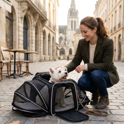 Sac de transport pour Chien blanc petit chien