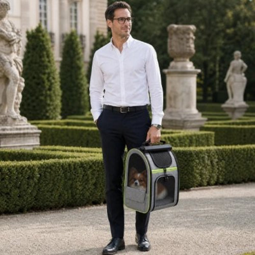 Sac de transport pour Chien dans la main un homme