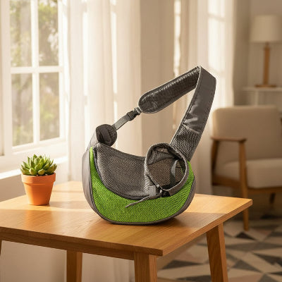 sac de transport pour chien doux irrésistible vert sac sur table