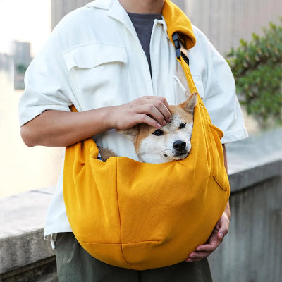 sac de transport pour chien élégant et efficace jaune balade maitre