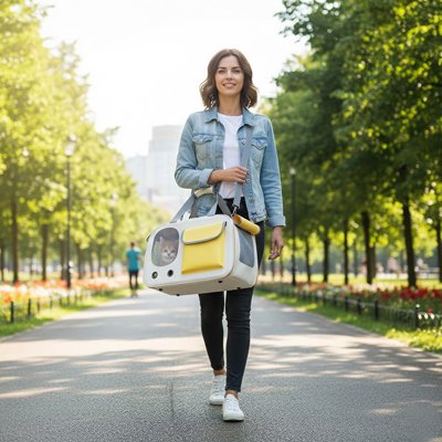 Sac de transport pour Chien liberte et confort maitre se promene avec son chien