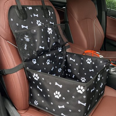 Siege auto chien noir durable attaché 