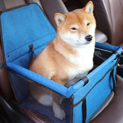 Siege auto pour chien sécurisé et confortable bleu