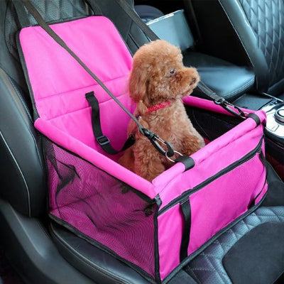 Siege auto pour chien sécurisé et confortable rose