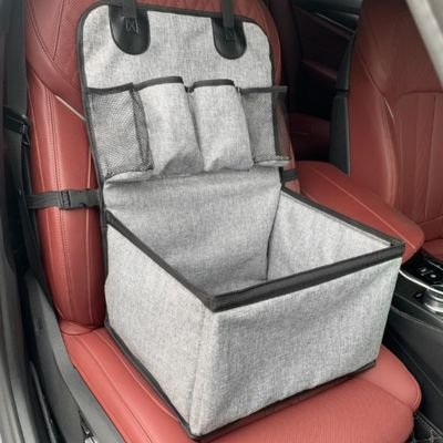 Siege auto pour chien gris résistant 