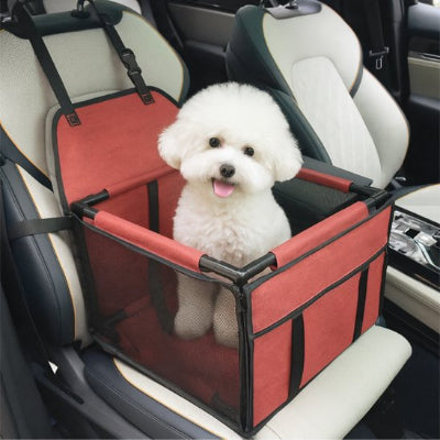 Siege auto pour chien rassurant et sécuritaire rouge